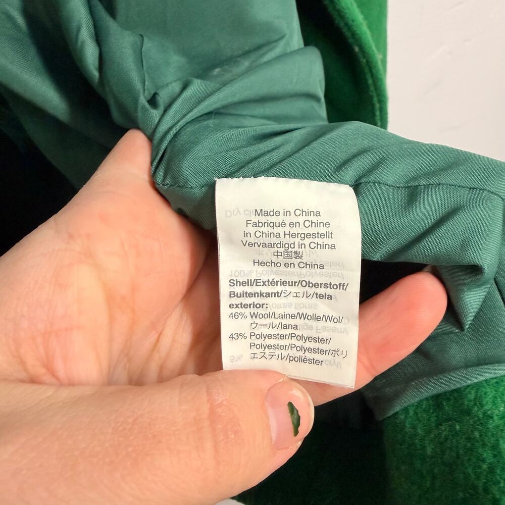 J. Crew New City Coat in Alpine Meadow Green Women's Size 2 EUC Wool Coat - Picture 9 of 11